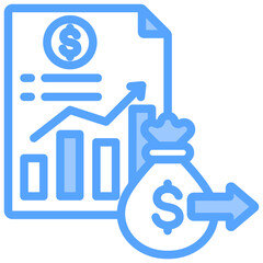 Expenses Blue Icon