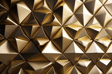 abstract golden polygon shape backdrop for wall print