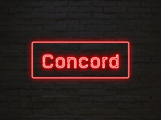 Fototapeta na wymiar Concord のネオン文字