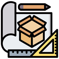 Product Design Outline Color Icon