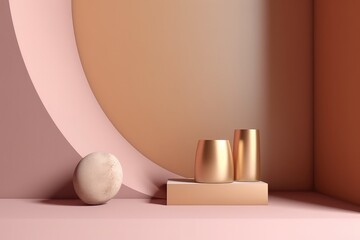 Obraz premium realistic empty podium platform photography for product advertisement