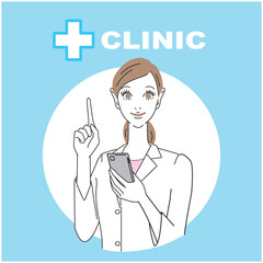 5女性の医師上半身正面