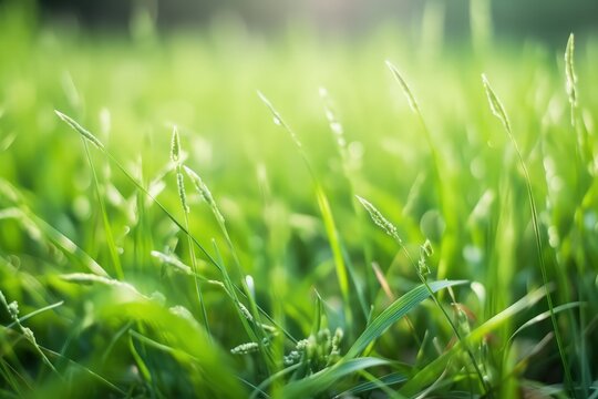 natural and organic green grass farmland for garden or lawn
