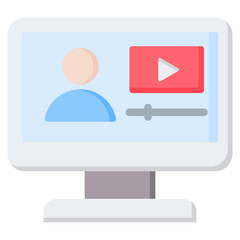 Video Course Flat Icon