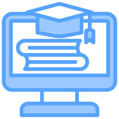 Virtual School Blue Icon