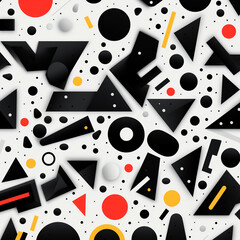 Seamless geometric background with mostly white and black