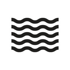Wave icon isolated vector illustration.