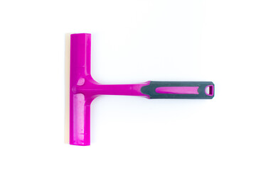 Window Cleaner Squeegee Tool on a white background. Close-up.