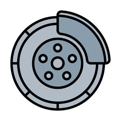 Disc Brake Icon, Auto Repair Vector Illustration