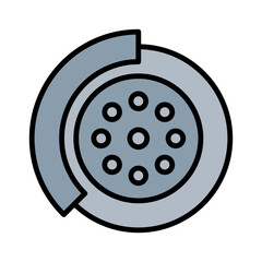 Disc Brake Icon, Auto Repair Vector Illustration
