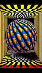 Impossible modern geometric background. AI generated