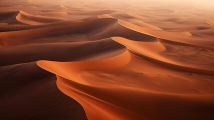 Fototapeta na wymiar Panorama of sand dunes in Sahara desert, Morocco, Africa