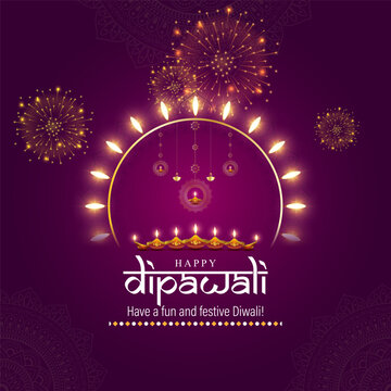 Vector illustration of Happy Diwali social media feed template