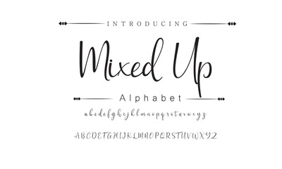 Mixed Up Abstract modern urban alphabet fonts. Typography sport, technology, fashion, digital, future creative logo font. vector illustration - obrazy, fototapety, plakaty