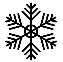 Christmas snowflake doodle icon 