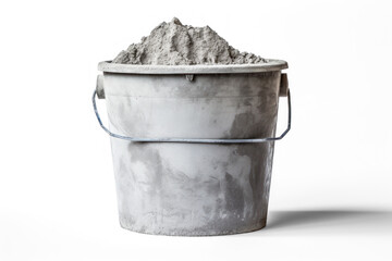 bucket of cement on transparent background, png file - obrazy, fototapety, plakaty