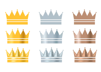Foto op Plexiglas ランキングをイメージしたシンプルな王冠のイラスト © tainookashiratuki