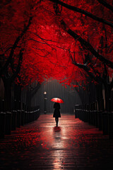  Walk Along a Red Autumn Alley