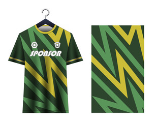 Soccer jersey mockup for football club. Vector sublimation sports apparel design. Uniform front view templates football jersey. Jersey design ideas.