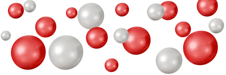 white ball red ball PNG transparent