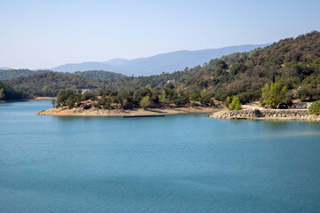 The lake Saint Cassien near Fayence on the French Riviera
