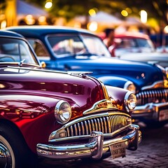 Classic american cars at the annual car show in Belgrade, Serbia.
