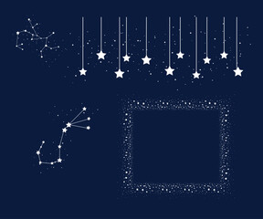 christmas background with snowflakes. blue christmas background