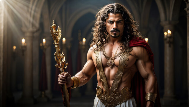 Apollon is the Greek god of prophecy, light, healing, spring, music, song and archers