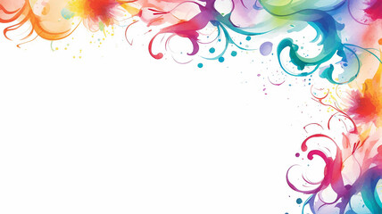 Fototapeta na wymiar ink spots paint multicolored spectrum on a white background frame blank form