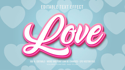love editable text effect - obrazy, fototapety, plakaty