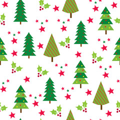 Modern drawn vector template. abstract children's christmas tree in style isolated on background. Winter holidays print in 2 different colors. 