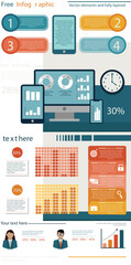 infographic illustration backgrond. infographic technology background