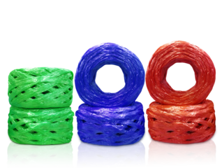 Roll of plastic rope isolated PNG transparent
