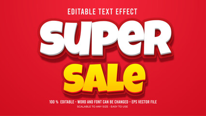 super sale editable text effect