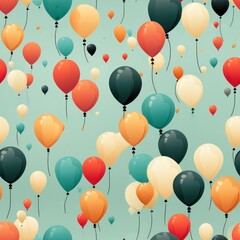 seamless pattern of colored balls on a colored background.