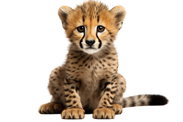 Cheetah Cub Isolated on transparent background