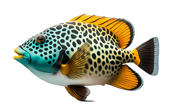 Clown Triggerfish Isolated on transparent background