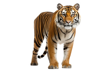 Indochinese Tiger Isolated on transparent background, PNG