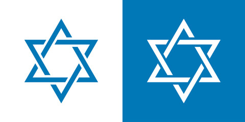 Star of David. Jewish symbol. David's star vector icon.