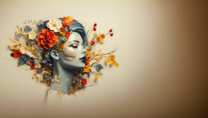 Blossoming Thoughts: A Woman's Mind - Balancing Tranquil and Peaceful Mindset with Vibrant Florals