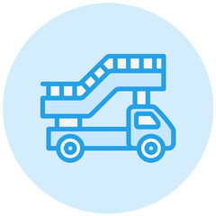 Ladder truck Vector Icon Design Illustration