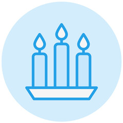 Candle Vector Icon Design Illustration