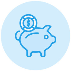 Piggy bank Vector Icon Design Illustration