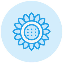 Sun flower Vector Icon Design Illustration
