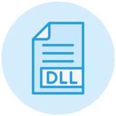 DLL Vector Icon Design Illustration