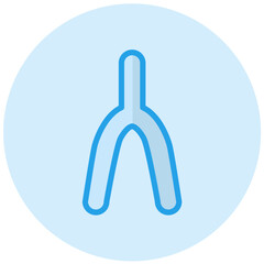 Wishbone Vector Icon Design Illustration