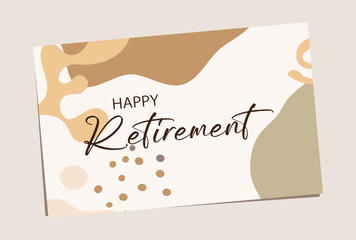 happy retirement card on white background	
