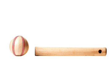 Cricket Bat and Ball on Transparent Background