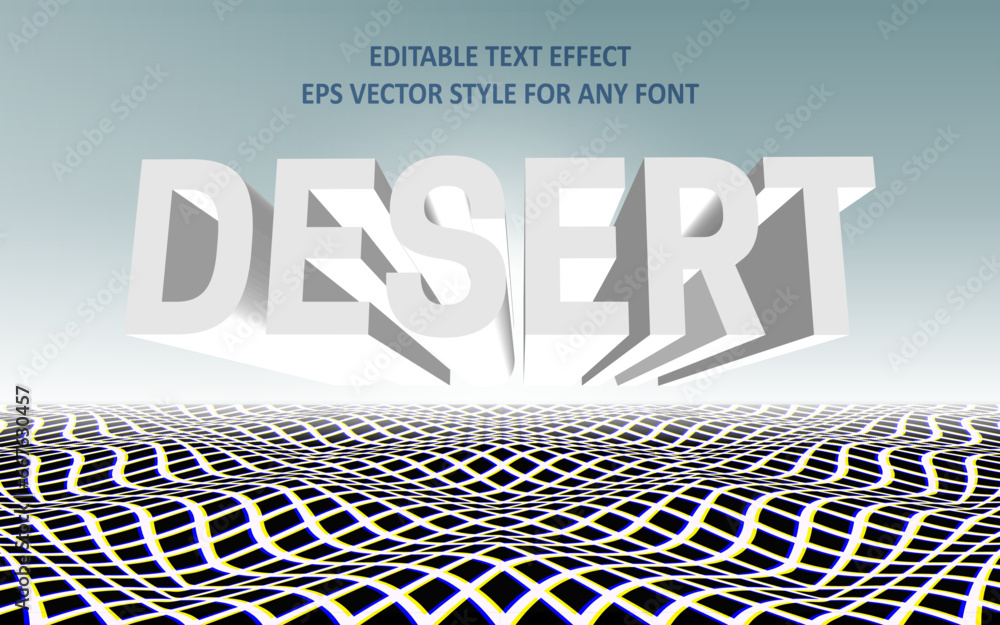 Poster editable 3d text effect for design on volumetric background in abstract style.