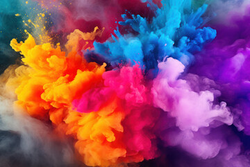 Fototapeta premium Powder Explosion on Bright Background
